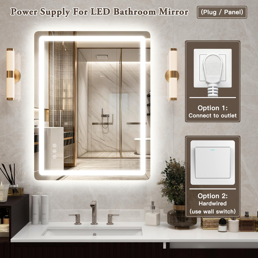 28"x36" LED Bathroom Mirror