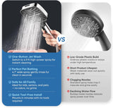 High Pressure Shower Head with Handheld,8 Modes,Heat-Resistant Premium ABS Material,Anti-clog Nozzles,Built-in Power