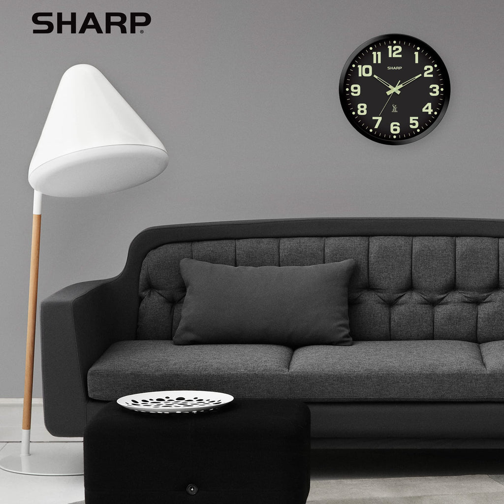 Inspired Nelson Style 12-Inch Atomic Wall Clock, Battery Operated, Glow in Dark