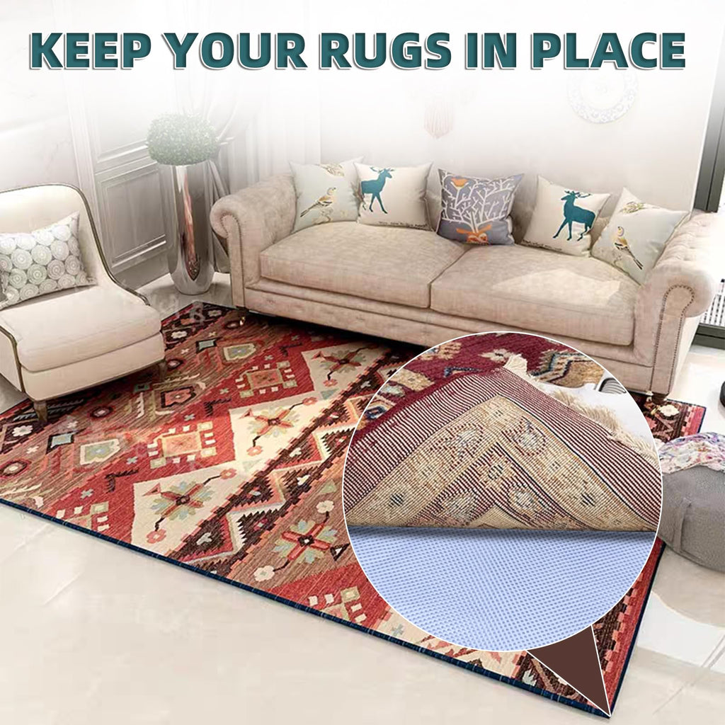 73x80 Inches Double-Sided Anti-Slip Carpet, Premium Vinyl Anti-Skid Fabric, Rug Backing & Rug Making Supplies