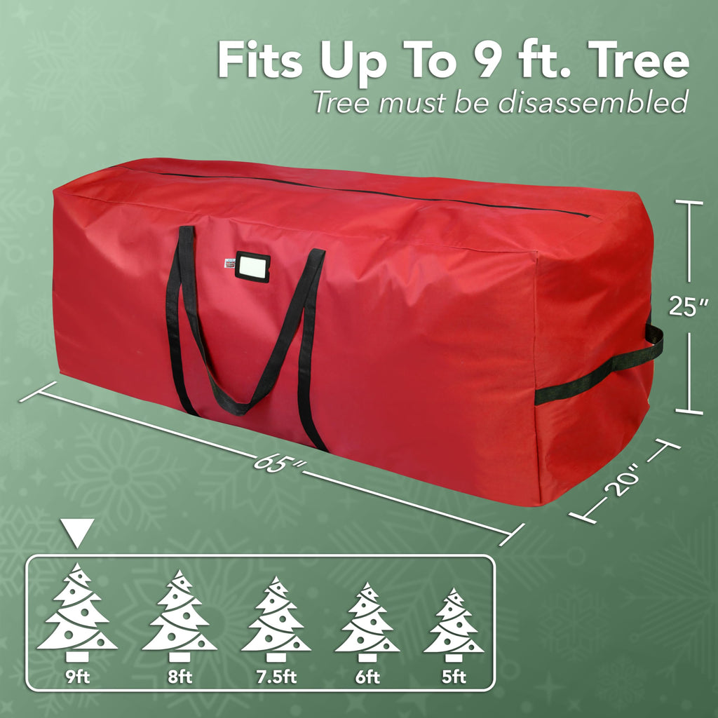 Cheer Christmas Tree Storage Bag Waterproof 9ft Red