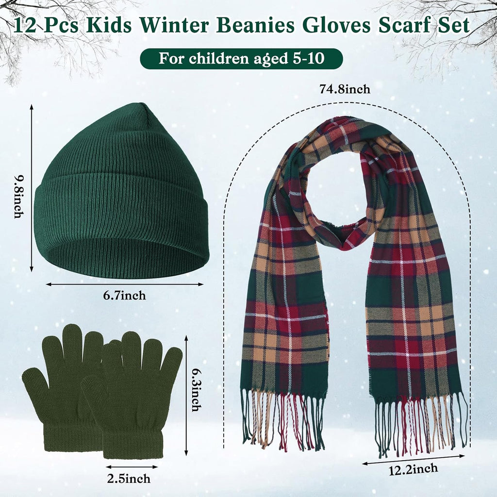 Kids Winter Hat Scarf Gloves Set