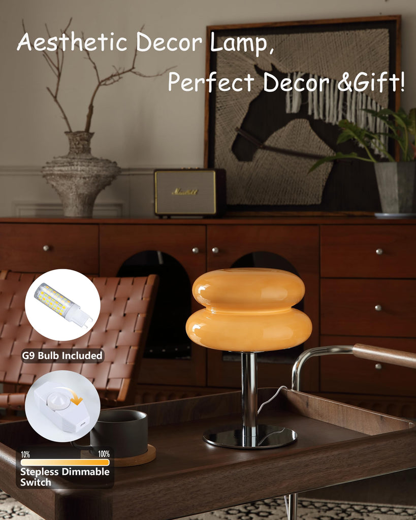Table Lamp Small Mushroom Lamp, Mid Century Desk Lamps (Copper)