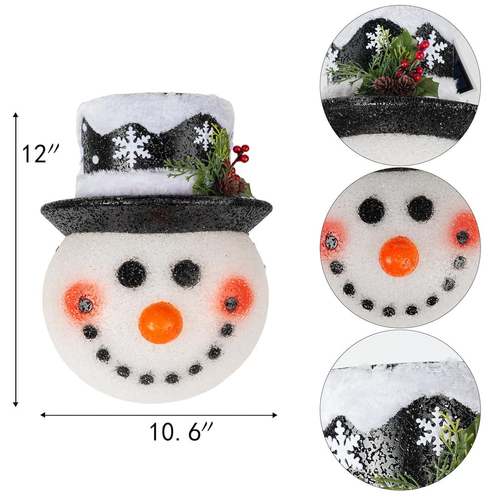 2 Pack Snowman Christmas Porch Light Covers 12 Inch, Christmas Outdoor Decorations Holiday Light Covers for Porch