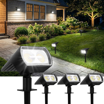 4 Pack Solar Spot Lights Outdoor Waterproof IP65