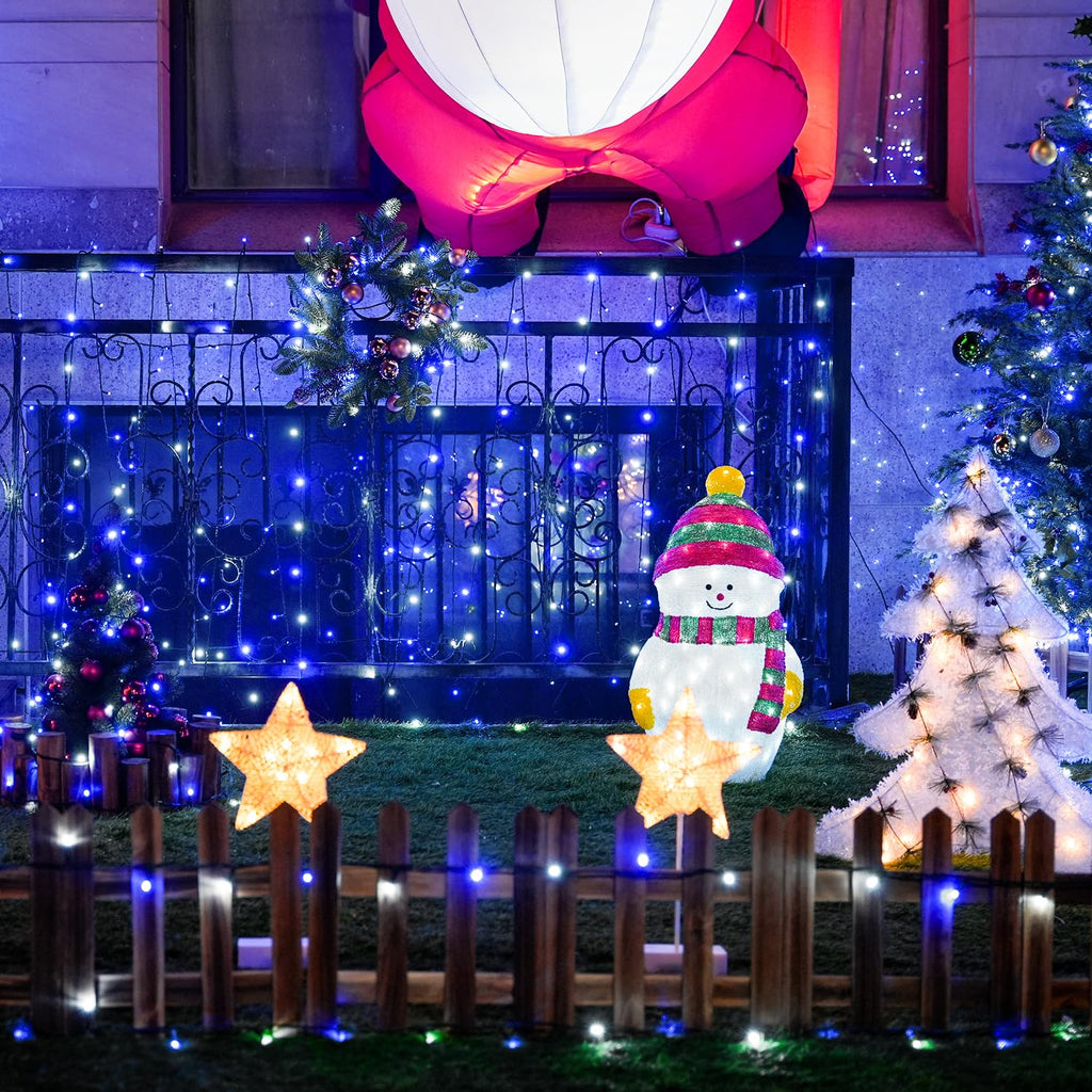 66ft 200 LED Blue and White Christmas Lights, String Light Plug in
