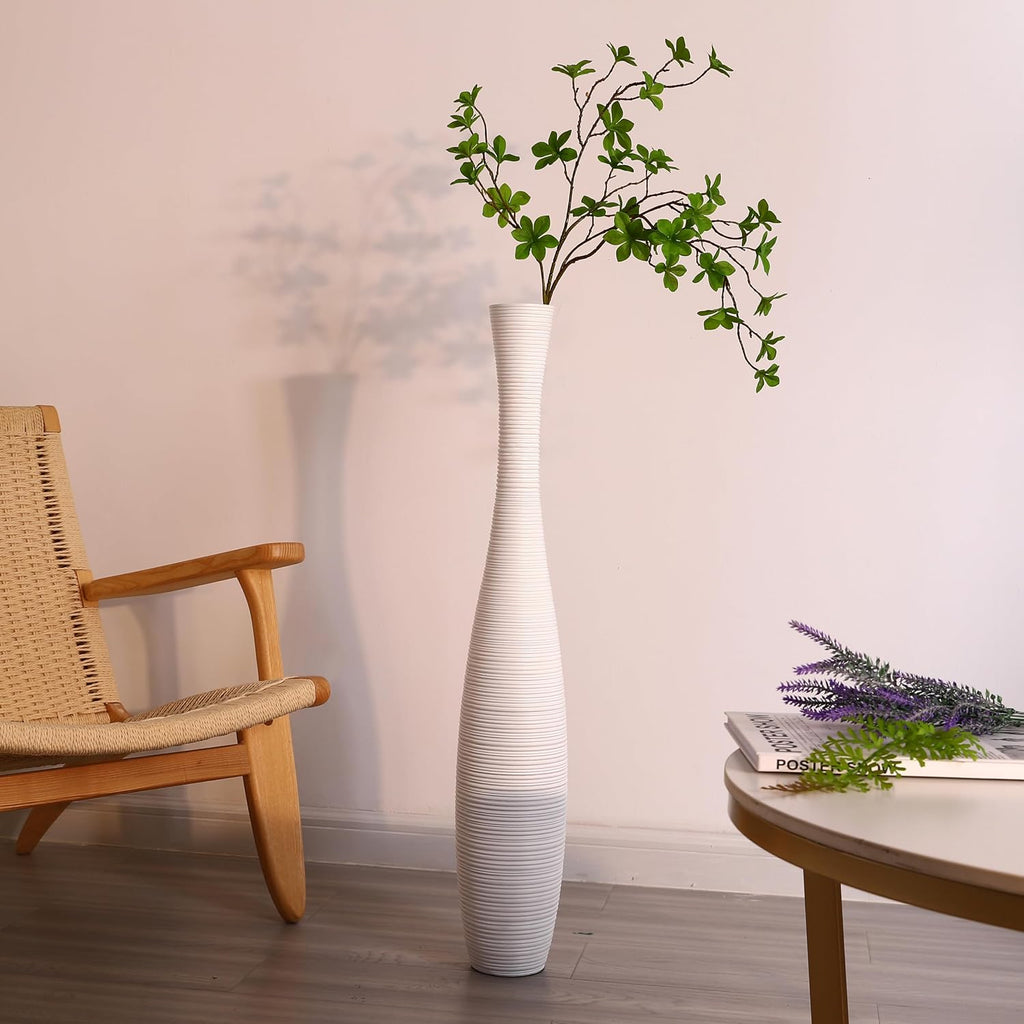Large Floor Vase 34 inches Polyresin for Pampas Grass, Dried Flowers