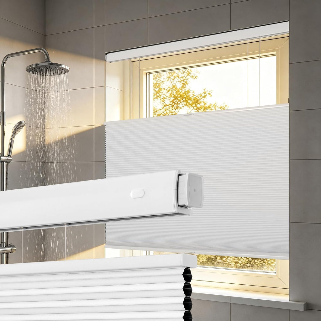 No Drill Waterproof 99% Blackout Cellular Shades Top Down Bottom Up(TDBU) Easy Install Thermal Insulated Noise