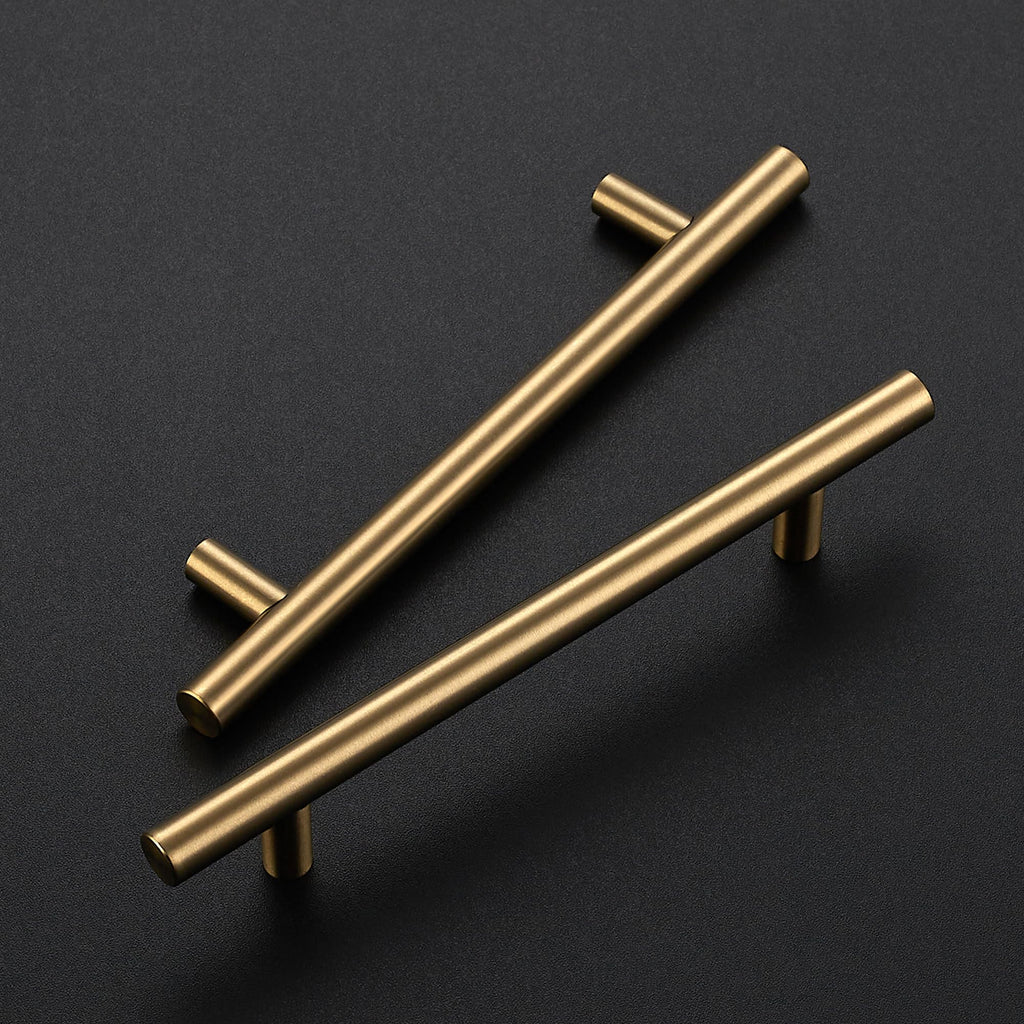 Cabinet Pulls,7.38" Length, 5" Hole Center,Champagne Bronze,1 Pack