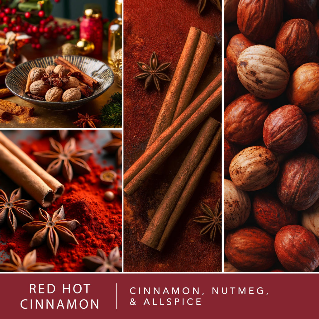 Christmas Wax Melts Holiday Favorites 4pk - Long Lasting, Strong Scent Melts for Warmers, Includes Red Hot Cinnamon
