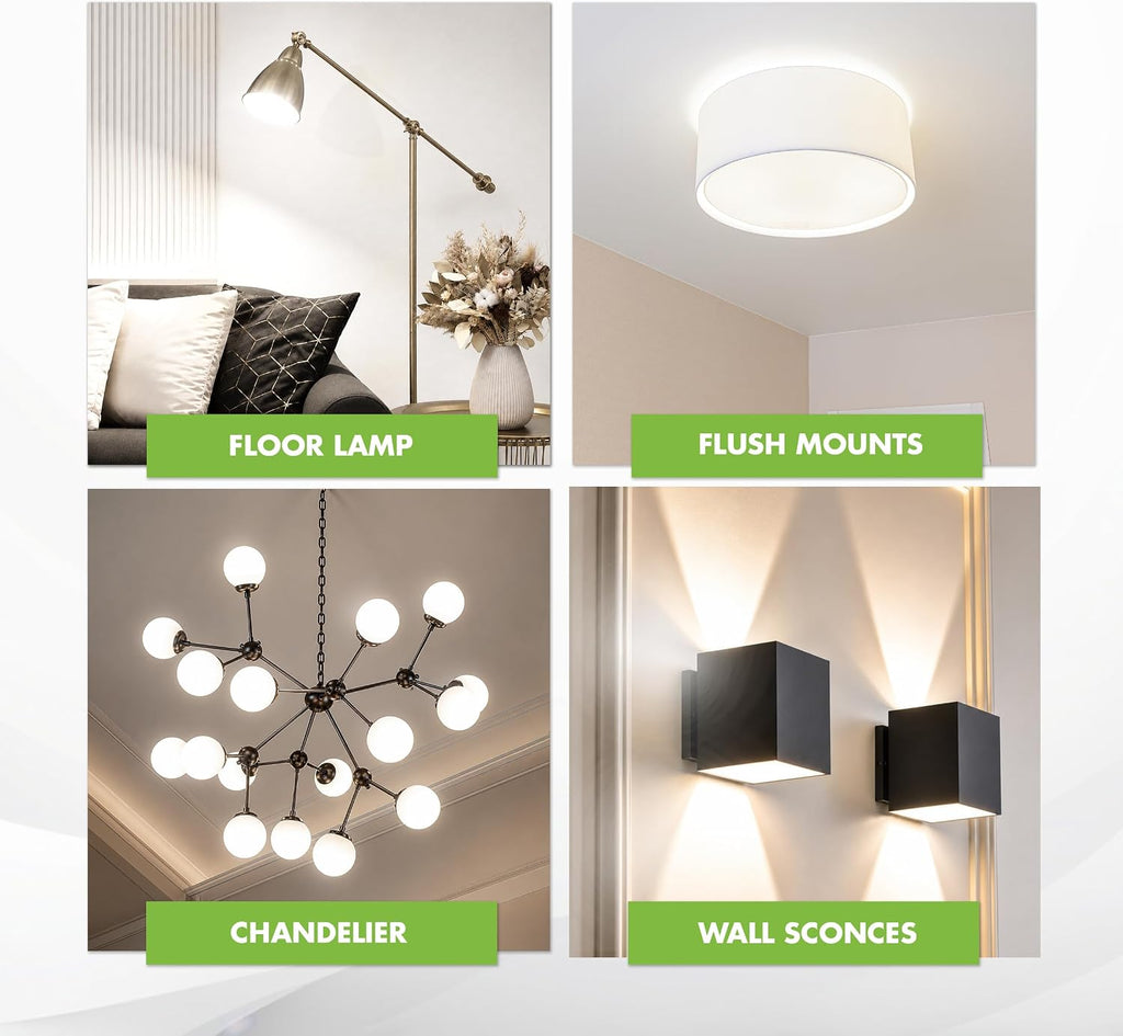 A19 LED Light Bulbs, 60W Equivalent, 3000K Soft White, 6 Pack, E26 Base