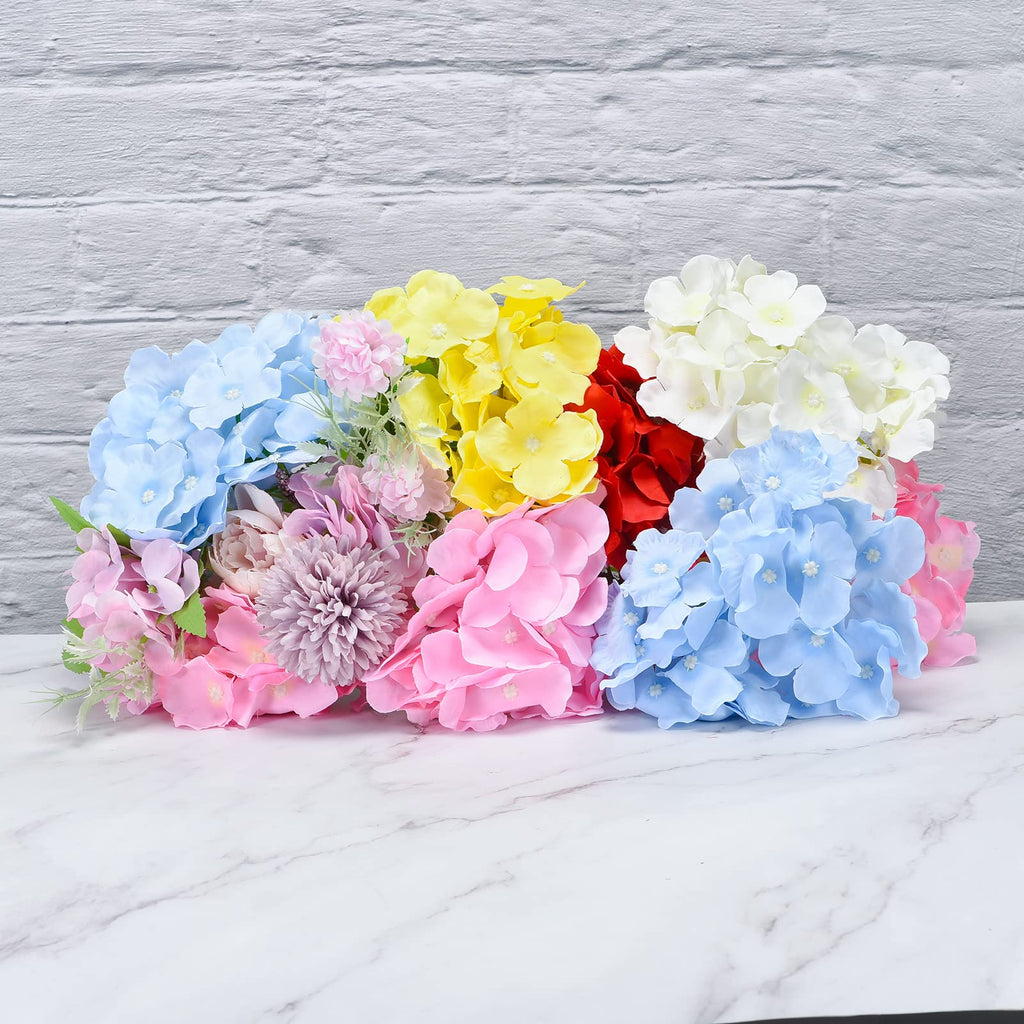 Silk Artificial, Yellow Artificial Heads with Stems, Full for Wedding Centerpieces, Party Decoration 30 Set