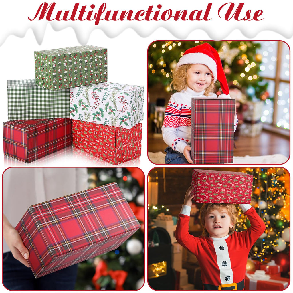 20 Pack 11.42 x 5.91 x 5.91 Inch Christmas Gift Shipping Boxes Corrugated Small Cardboard Boxes for Christmas Holiday