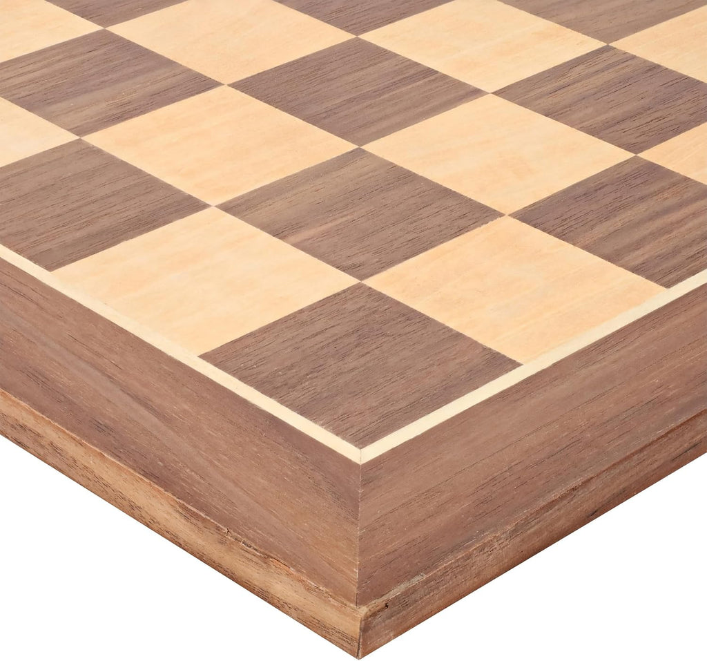 Classic Walnut Wooden Chess Board Only 11.875 inches, Large Chess Board for Adults, Wood Veneer Chessboard, 1.25 inch