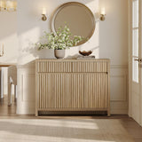42" Fluted Buffet Cabinet with Storage - Mid Century Modern Sideboard with 2 Drawers & 3 Doors