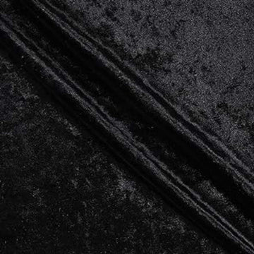 72" Shadow Crushed Velvet Black, Fabric by the Yard
