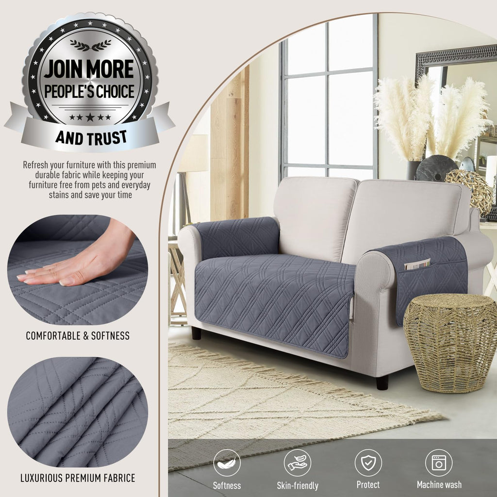Waterproof Loveseat Covers for Dogs, Non Slip Couch Cover, 54''