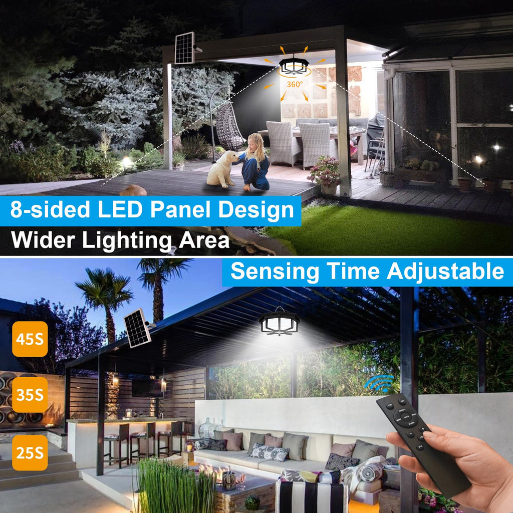 Solar Shed Lights Indoor Outdoor, Solar Powered Motion Sensor Pendant Light Daytime Available, Solar Indoor