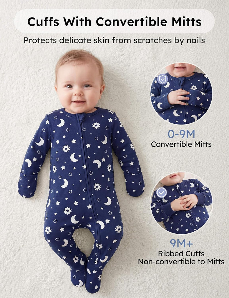 Baby Pajamas 100% Organic Cotton Sleepers Boy Girl Clothes