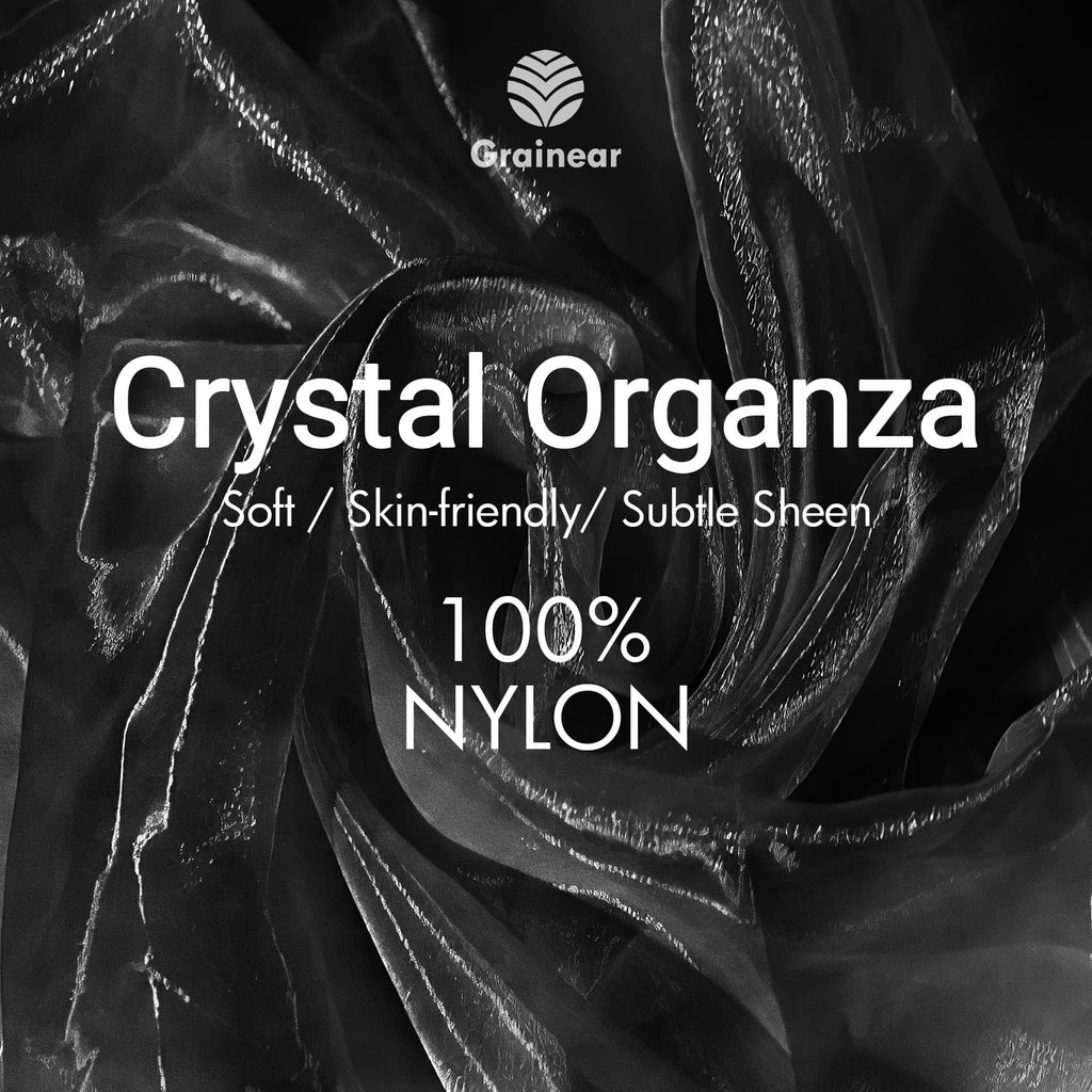 Black Crystal Organza Fabric, 16 Inches x 5 Yards