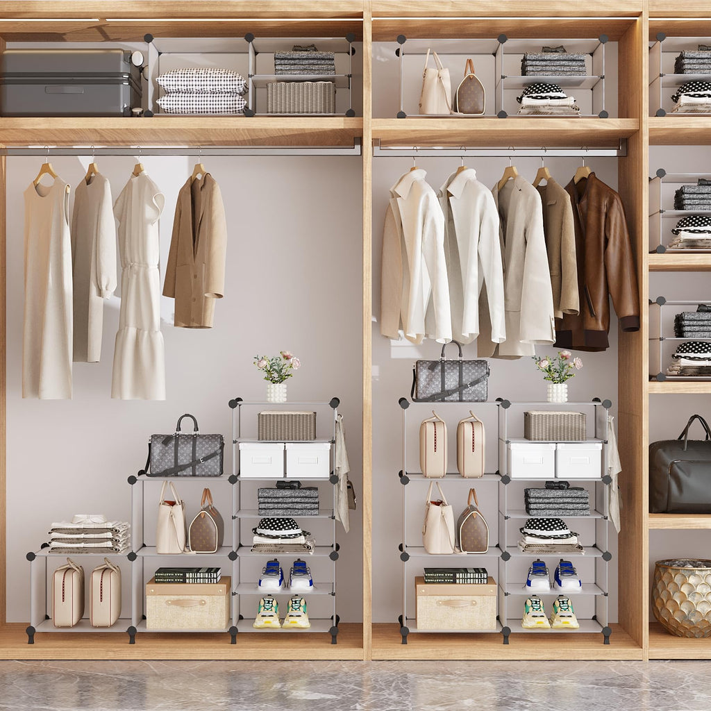 6 Cube Closet Organizer Storage Shelves, Translucent