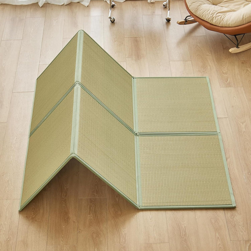Rush Grass Floor Tatami Mat, Queen, 79" x 59" x 0.5"