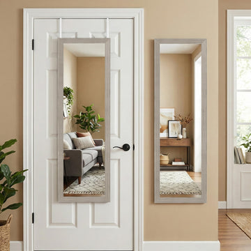 15x51 Over The Door Mirror - Hanging Full Length Mirrors with Engineered Wood - Modern Mirror - Mirrors for Wall