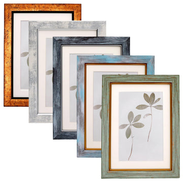 5x7 Picture Frame Set of 5 with Tempered Glass, Multicolor