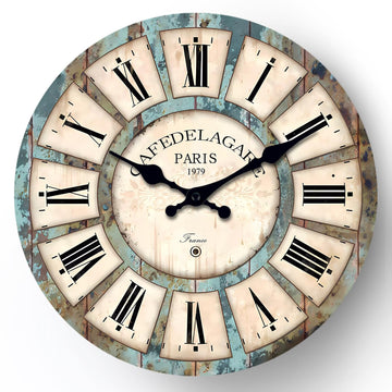 Retro Rustic Wooden Wall Clocks 16 Inch