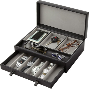 Mens Valet Tray, Men's Jewelry Box, Night Stand Organizers and Storage, Bedside Table Organizer, Watch Box