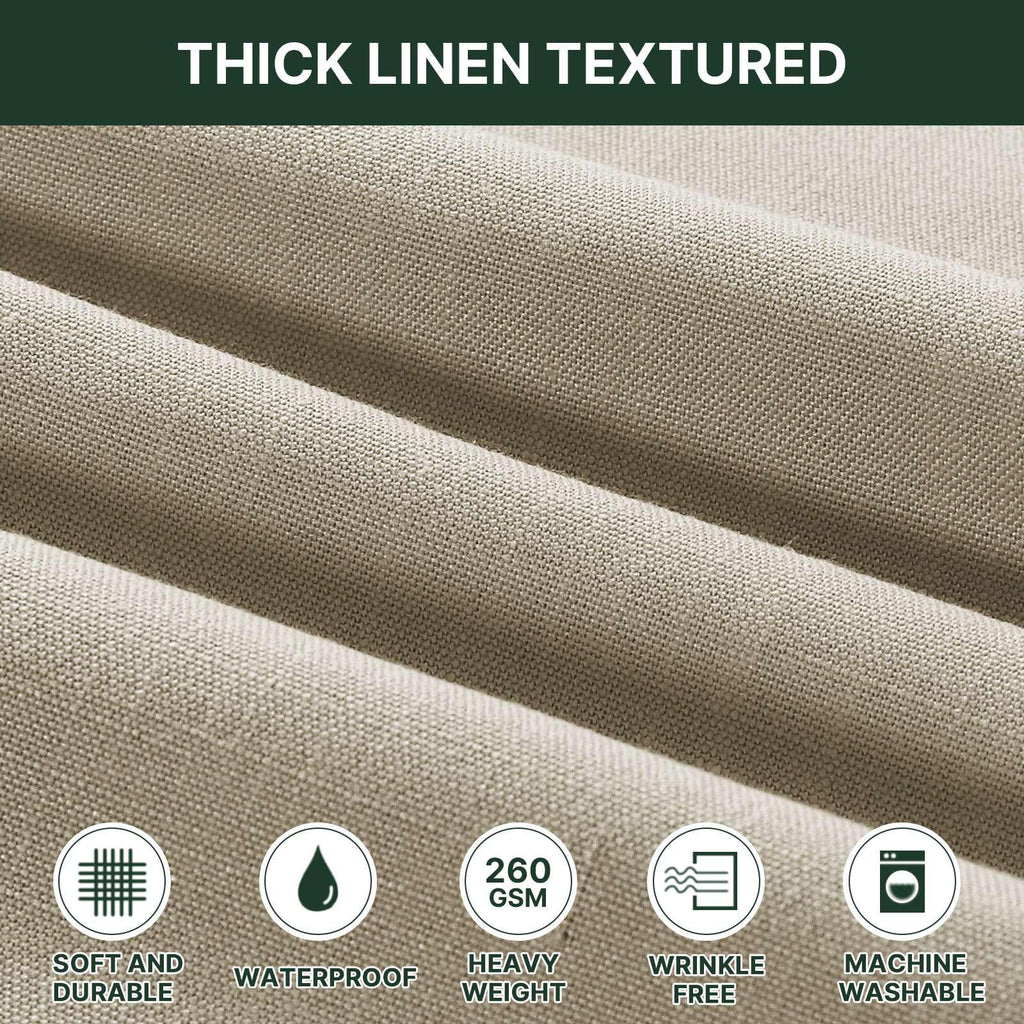 Linen Textured Table Cloths 60 x 84 Inch Premium Solid Tablecloth Spill-Proof Waterproof Table Cover for Dining
