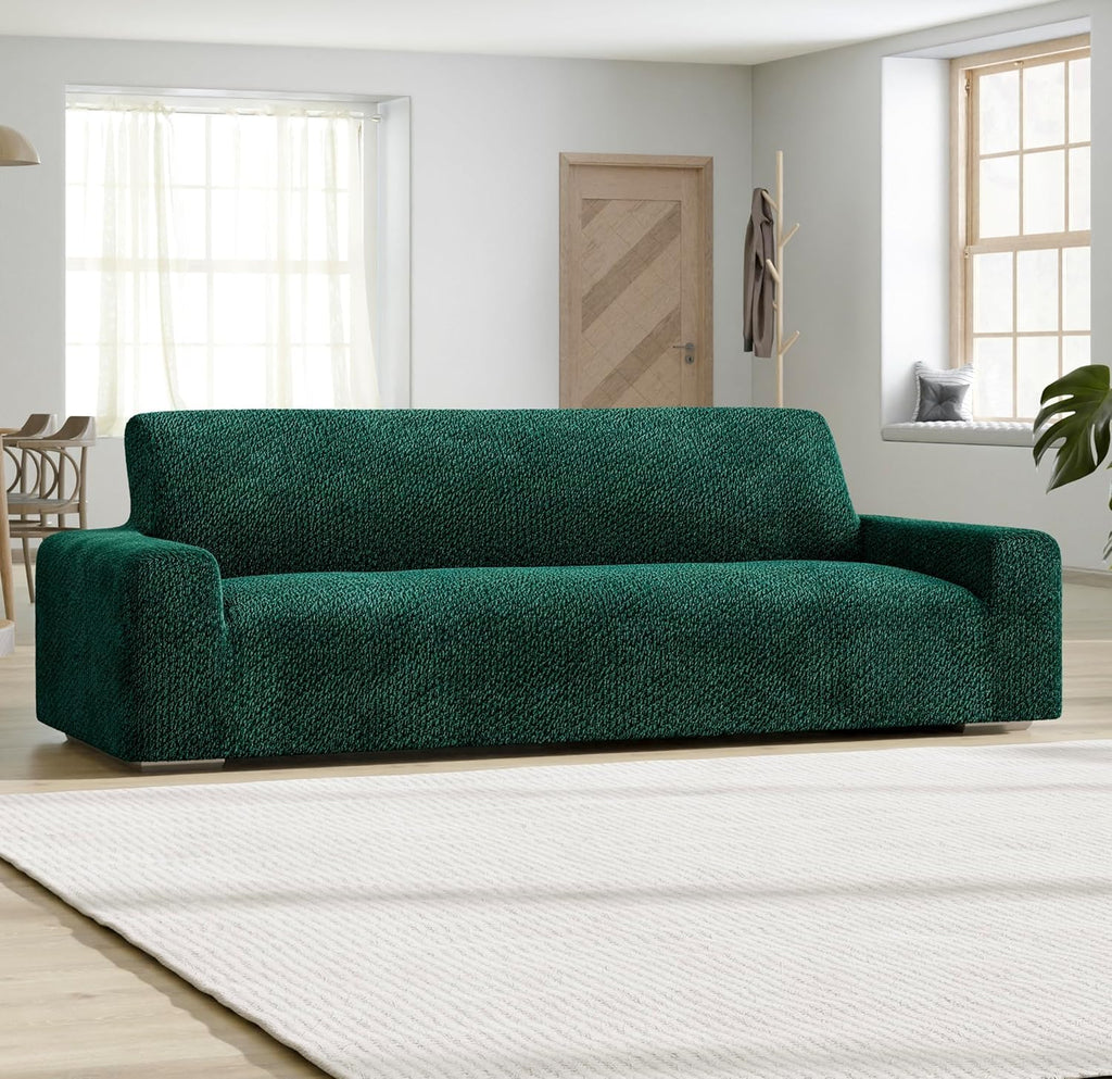 Sofa Slipcover - Stretch Couch Cover - Stylish Cushion Sofa Cover - Soft Fabric Slip Cover - 1-Piece Form Fit