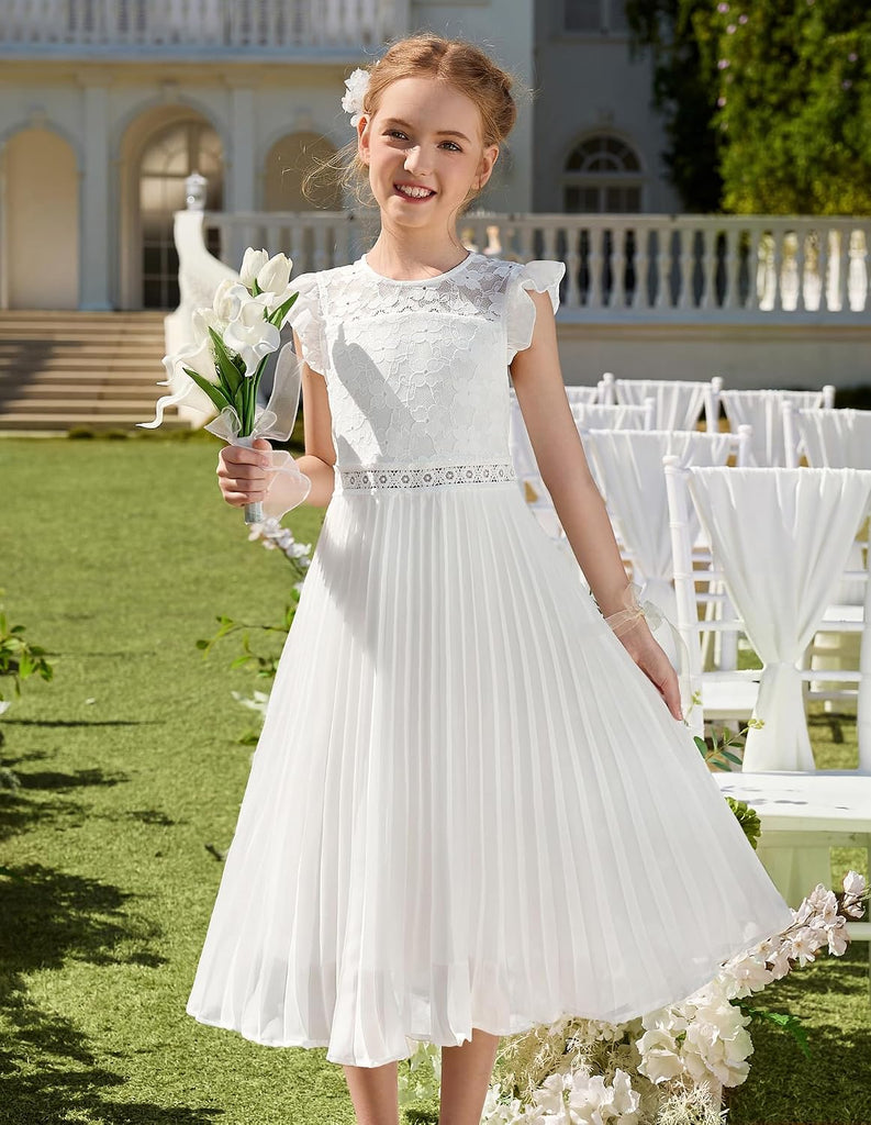 Flower Girl Dress Lace Bridesmaid Wedding Guest Formal Dresses