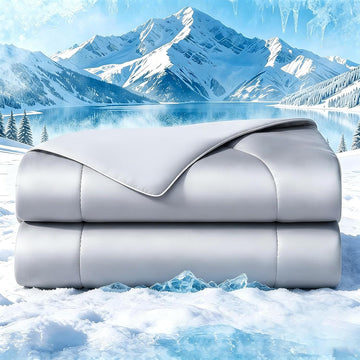 Summer Cooling Comforter Queen Size, Ultra Cooling Blankets for Hot Sleeper | Q-Max 0.55 Lightweight Below Zero