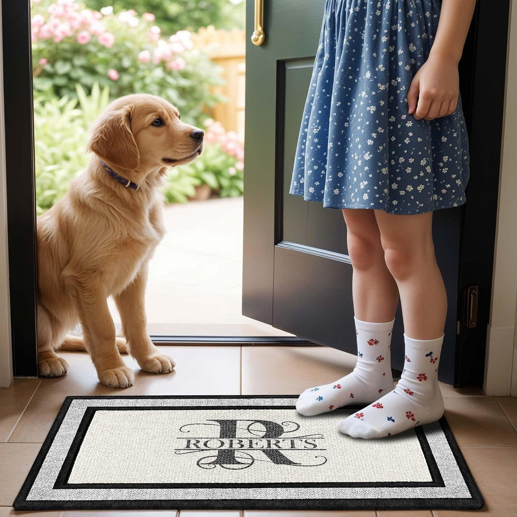 Door Mat, Personalized Doormat,Custom Indoor/Outdoor Monogram Doormat,Housewarming Gift, Heavy Duty Slip Resistant