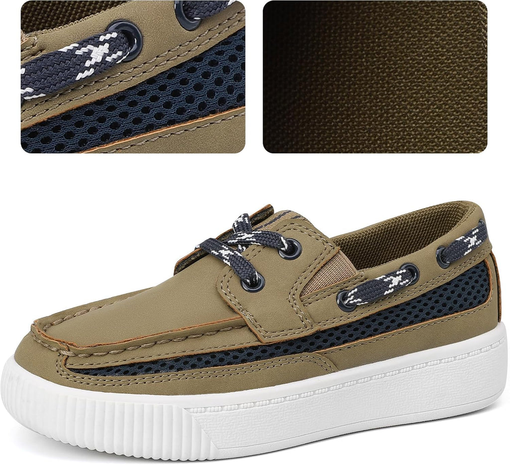 Boys School Loafers Casual Sneakers Shoe Slip-on Breathable Boat Shoes (Little Kid/Big Kid)
