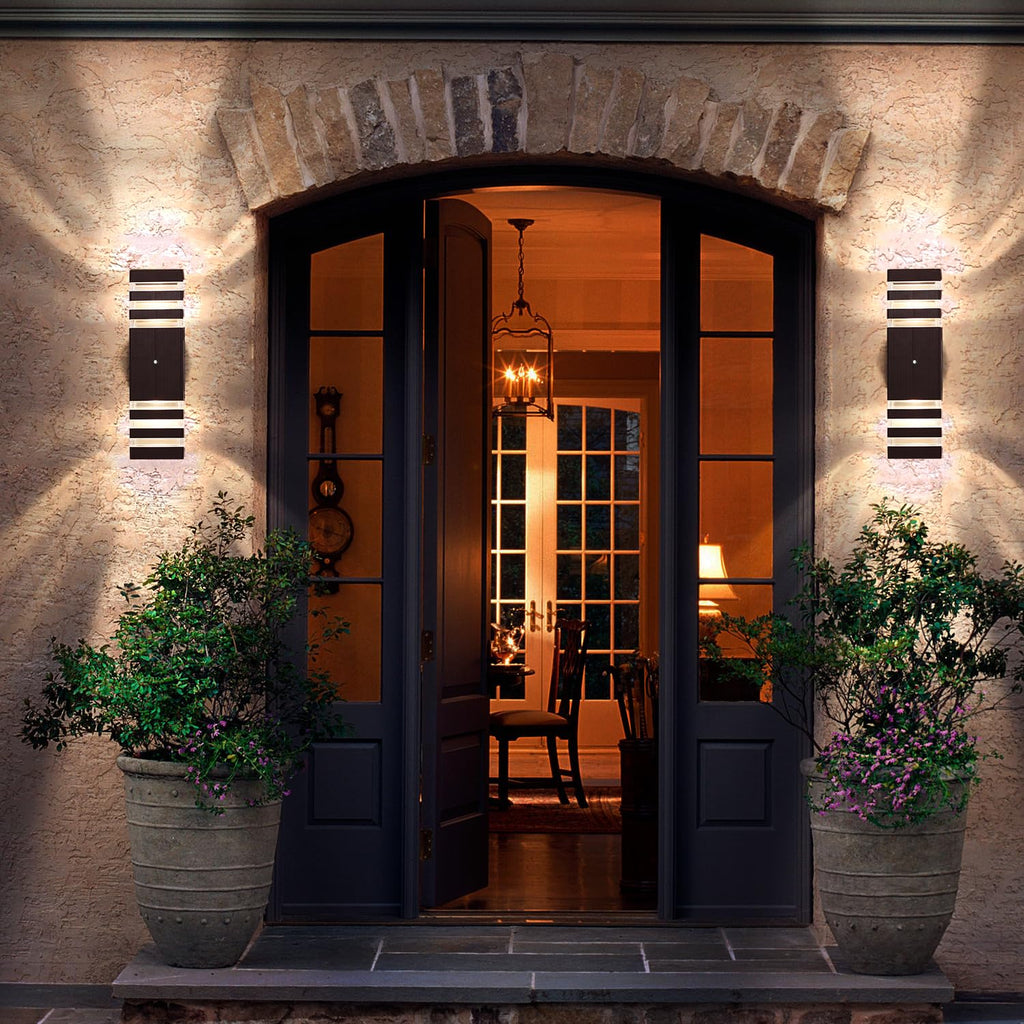 Dusk to Dawn Outdoor Light Fixture Outdoor Wall Lights, 3-Tier, 16 in
