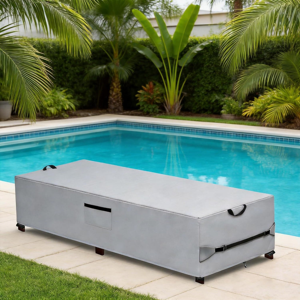 600D Waterproof Outdoor Chaise Lounge Covers 2 Pack,80"Lx28"Wx14"H inch | Heavy Duty Waterproof Weather Resistant