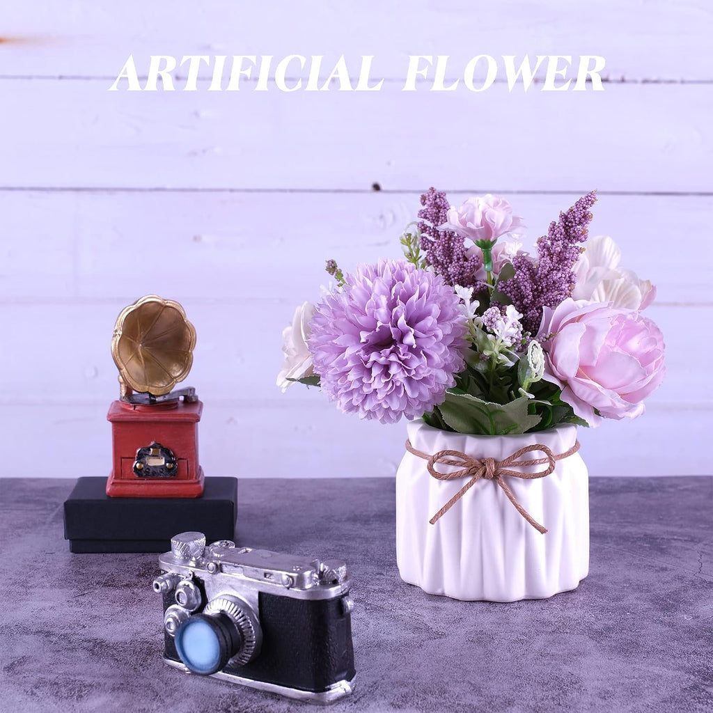 Artificial Potted Flower Pink Desktop Decoration Indoor and Office