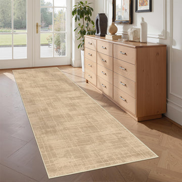 2x6 Runner Rug Non Slip, Washable Hallway Runner Rug, Brown