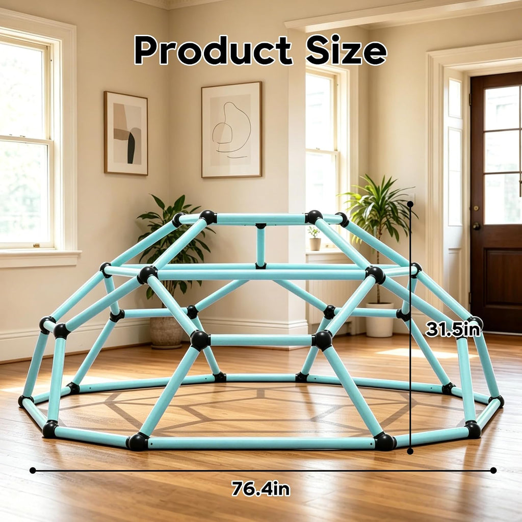 Climbing Dome, Outdoor Jungle Gym for Kids, Monkey Bars Backyard, Lake Blue | Sturdy & Portable, UV-resistant, 6.5FT