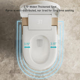 Smart Toilet,One Piece Bidet Toilet for Bathrooms,Modern Elongated Toilet with Warm Water,Dual Auto Flush,Foot Sensor
