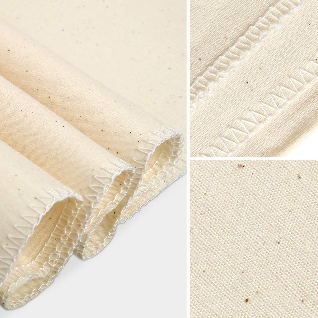 Natural Cotton Muslin Fabric 63 Inch x 1 Yards Unbleached Muslin Linen Fabric Material for Sewing Embroidery