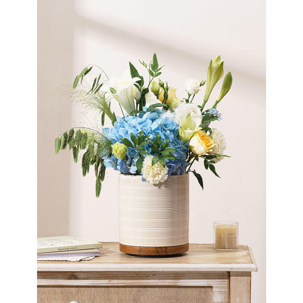 Utensil Holder, 360° Rotating Extra Large Ceramic Kitchen Utensil Holder for Countertop, 7.3" Cooking Utensil Crocks