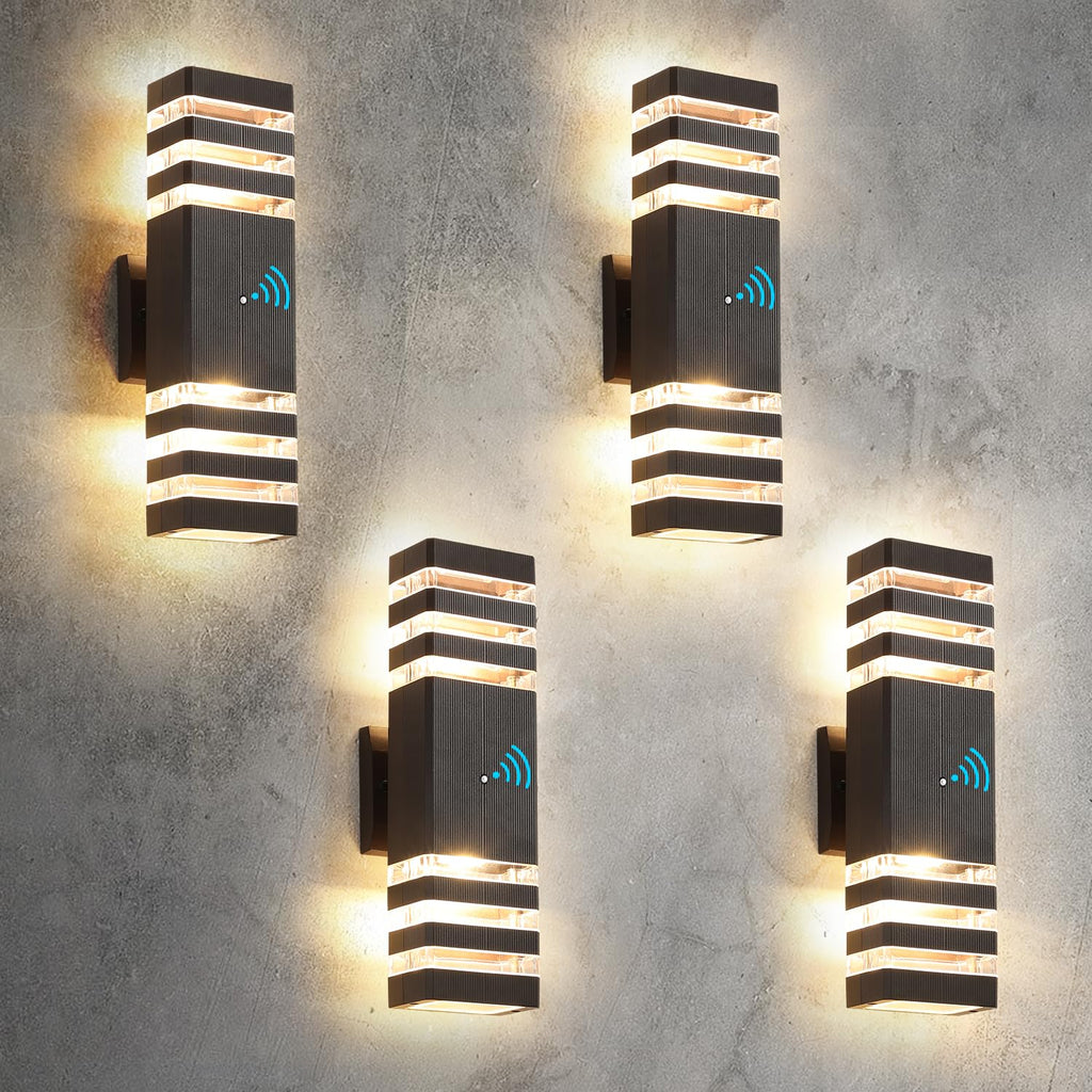 Dusk to Dawn Outdoor Light Fixture Outdoor Wall Lights, 3-Tier, 16 in