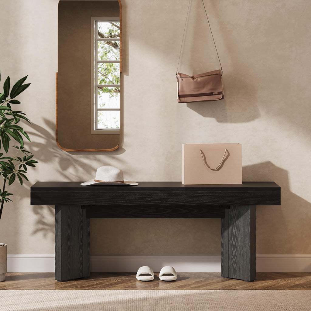 47" Wooden Entryway Bench
