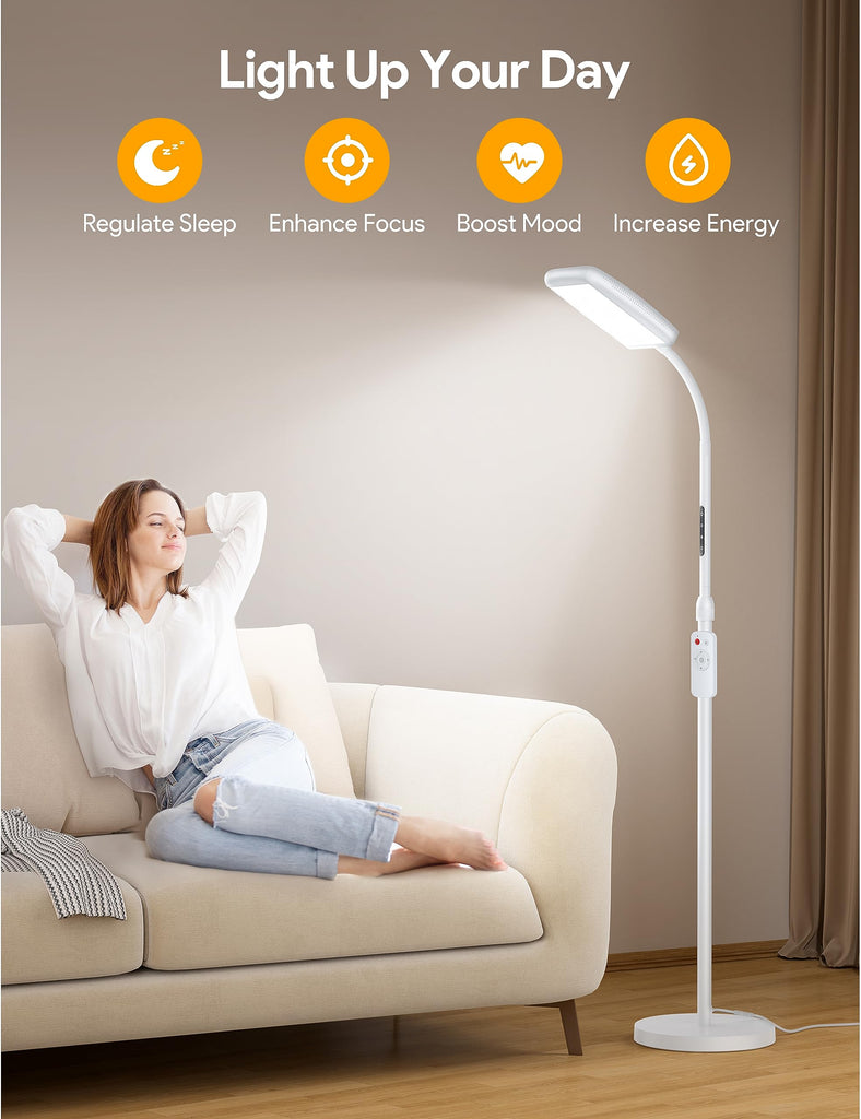 Happy Lamp, 10000 Lux Bright Light Floor lamp with Remote Control