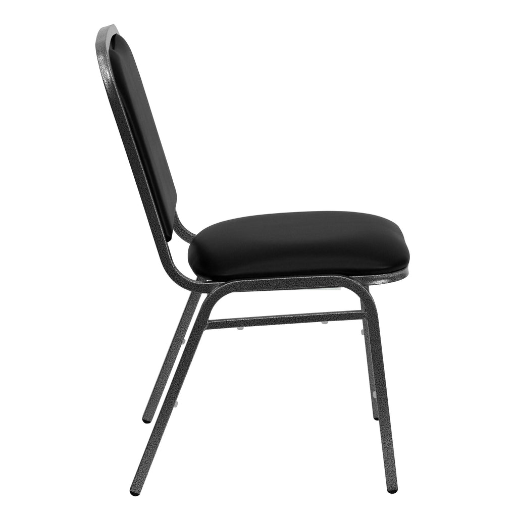 Stacking Banquet Chair in Black Vinyl