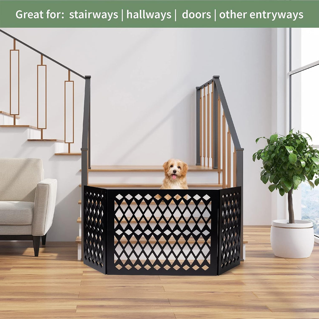 Free Standing Pet Gate | Pet Gate for Small Dogs | Free Standing Dog Gate for Stairs | Freestanding Dog Gates