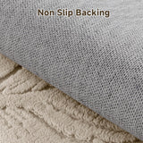 Area Rugs for Living Room 9x12, Machine Washable Non Slip Neutral Boho Modern Rug, Soft Fluffy Carpe